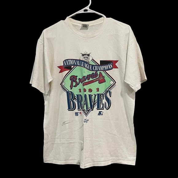 STARTER Other - Vintage Starter Atlanta Braves 1991 NL Championship T-Shirt Men’s Sz Large
